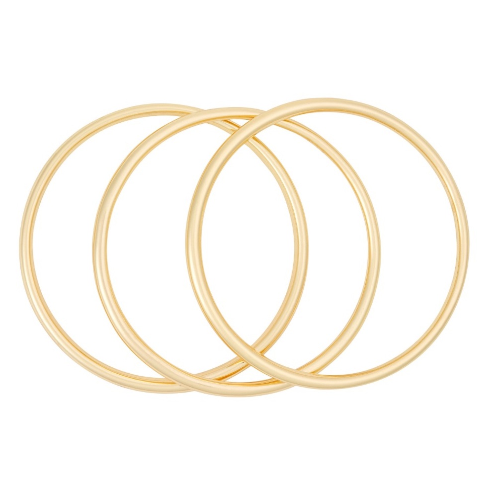 Nine West Bangle Gold Tone Solid Bracelet Set, NWT